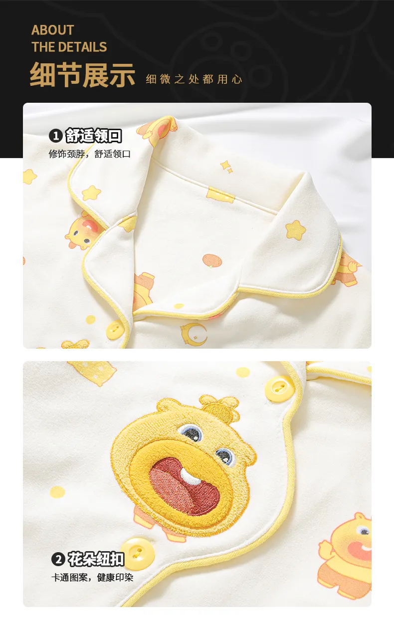 Nouveau pyjama pour enfants en velours polaire chaud, fille, long, cartoon, princesse, gilet, portable à l'extérieur, ensemble de vêtements d'intérieur · Grossiste · OEM · Mondial - Detail 6