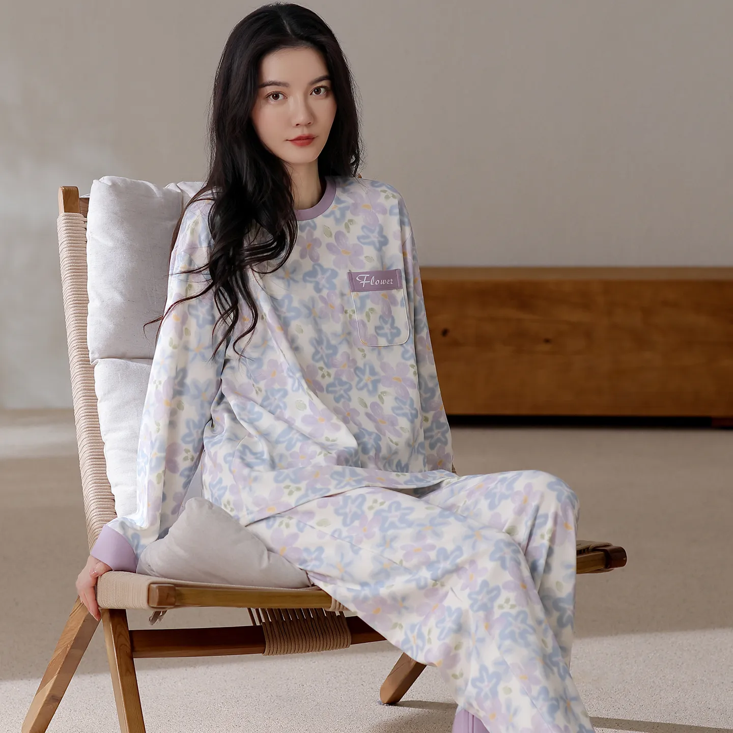 Women's Pure Cotton Pajamas Autumn New Arrival Homewear 100% Cotton Soft and Skin-Friendly Wearable Outside · Wholesale · OEM · Worldwide Shipping - View 1