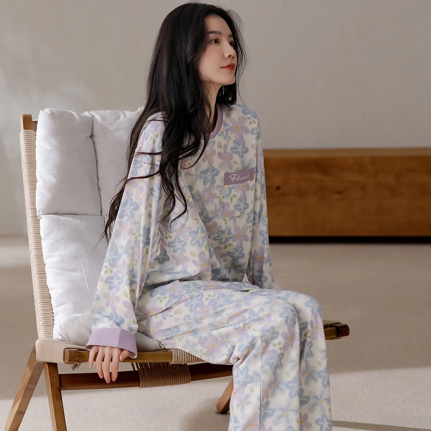 Women's Pure Cotton Pajamas Autumn New Arrival Homewear 100% Cotton Soft and Skin-Friendly Wearable Outside · Wholesale · OEM · Worldwide Shipping - View 2