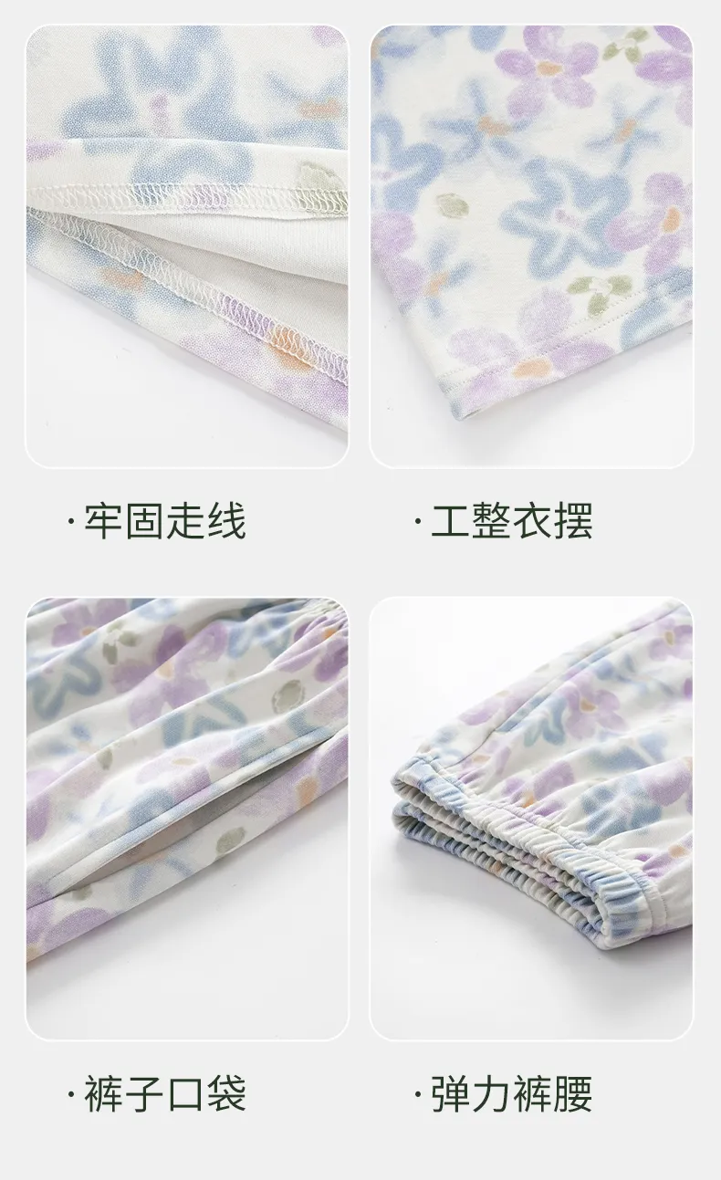 Women's Pure Cotton Pajamas Autumn New Arrival Homewear 100% Cotton Soft and Skin-Friendly Wearable Outside · Wholesale · OEM · Worldwide Shipping - Detail 13