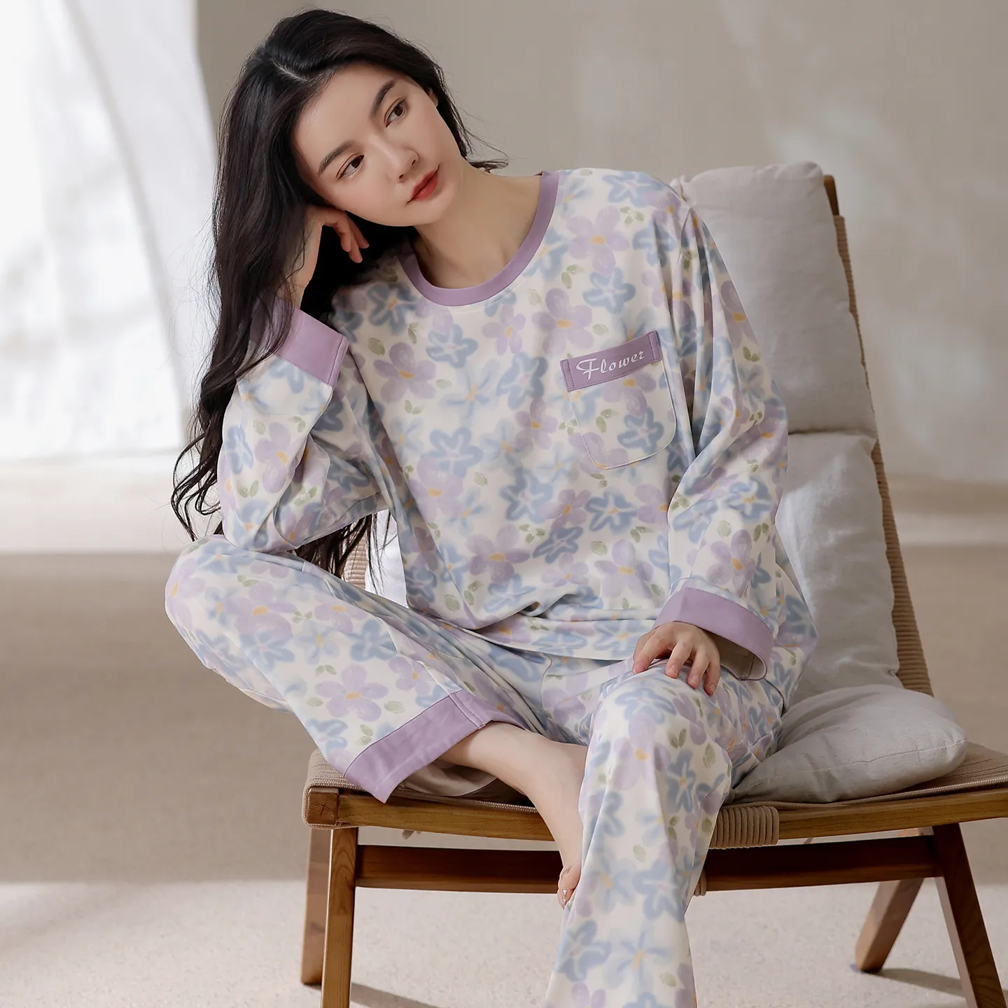 Women's Pure Cotton Pajamas Autumn New Arrival Homewear 100% Cotton Soft and Skin-Friendly Wearable Outside · Wholesale · OEM · Worldwide Shipping