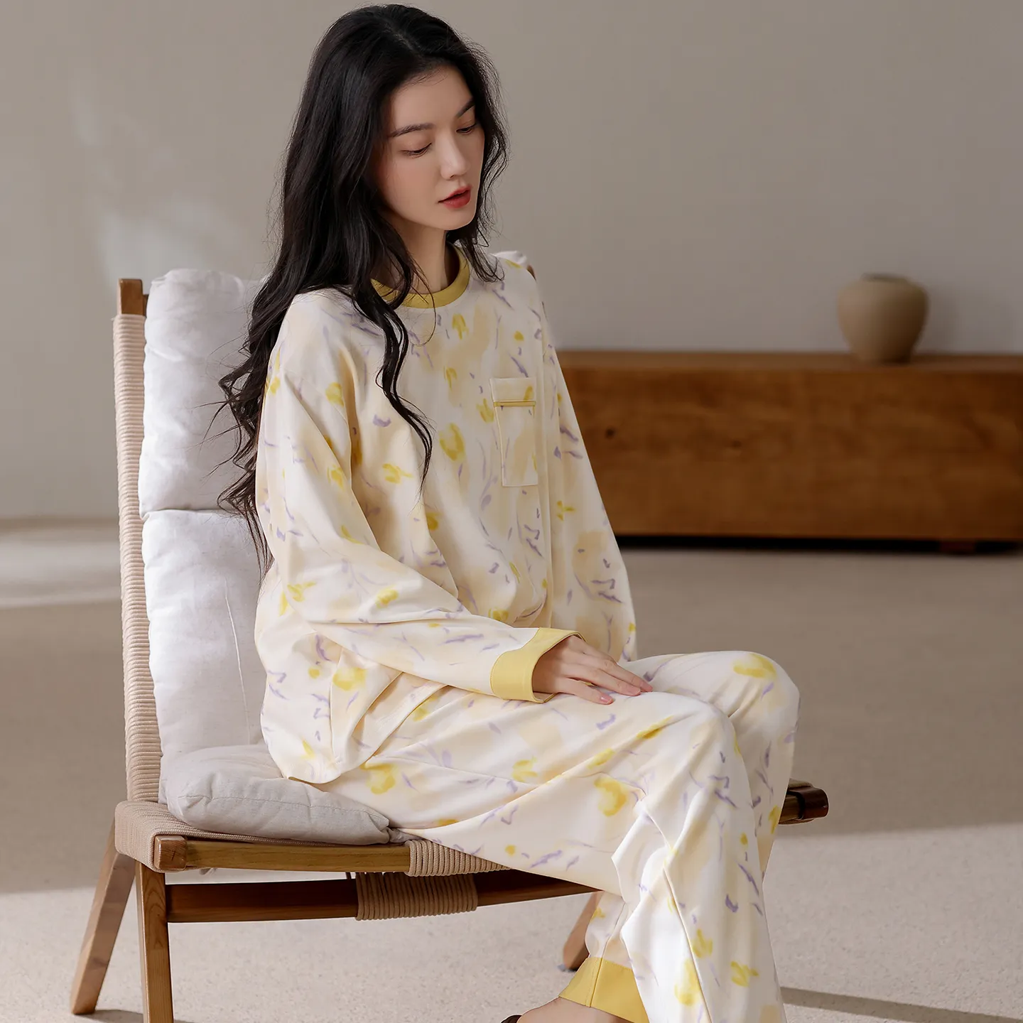 All Cotton Era Women Pajamas Autumn New Homewear 100% Pure Cotton Soft Skin-Friendly Wearable Outside · Wholesale · OEM · Worldwide Shipping - View 1