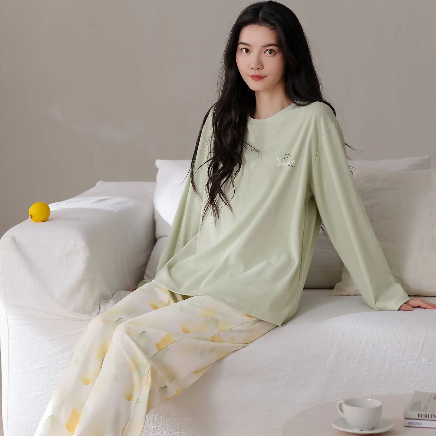 All Cotton Era Women Pure Cotton Pajamas Autumn New Homewear 100% Pure Cotton Soft Skin-Friendly Wearable Outside · Wholesale · OEM · Worldwide Shipping - View 1