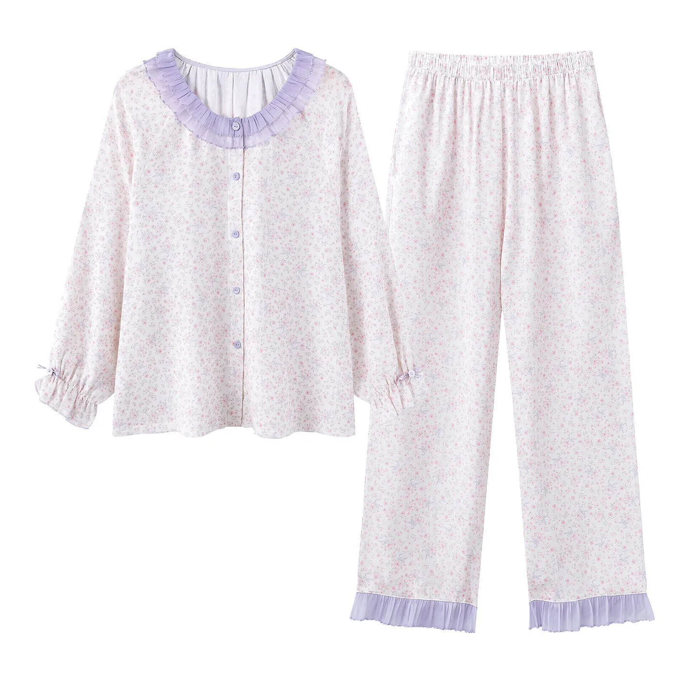 100% Cotton Double-Layer Gauze Women's Loungewear Soft Skin-Friendly Wearable Outside · Wholesale · OEM · Worldwide Shipping - View 4