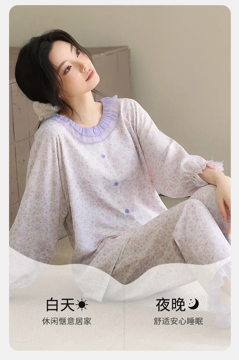 100% Cotton Double-Layer Gauze Women's Loungewear Soft Skin-Friendly Wearable Outside · Wholesale · OEM · Worldwide Shipping - Detail 6
