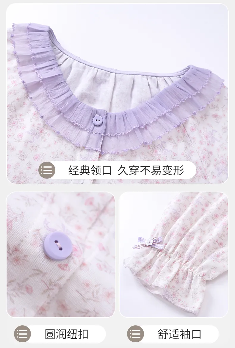 100% Cotton Double-Layer Gauze Women's Loungewear Soft Skin-Friendly Wearable Outside · Wholesale · OEM · Worldwide Shipping - Detail 13