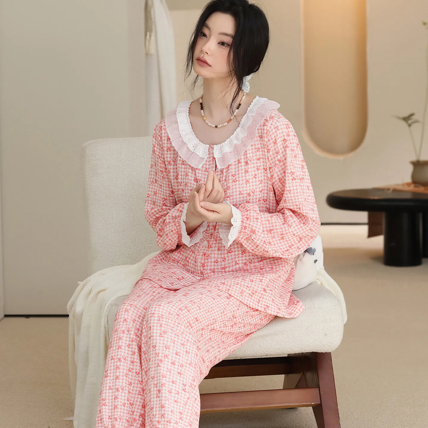 Women's Homewear in Soft Cotton Double-Layer Gauze, Gentle on Skin, Suitable for Outdoor Wear · Wholesale · OEM · Worldwide Shipping - View 2