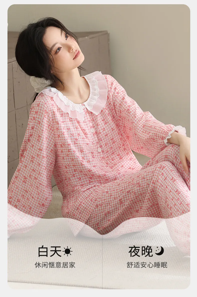 Women's Homewear in Soft Cotton Double-Layer Gauze, Gentle on Skin, Suitable for Outdoor Wear · Wholesale · OEM · Worldwide Shipping - Detail 6
