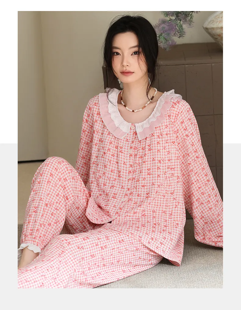 Women's Homewear in Soft Cotton Double-Layer Gauze, Gentle on Skin, Suitable for Outdoor Wear · Wholesale · OEM · Worldwide Shipping - Detail 10