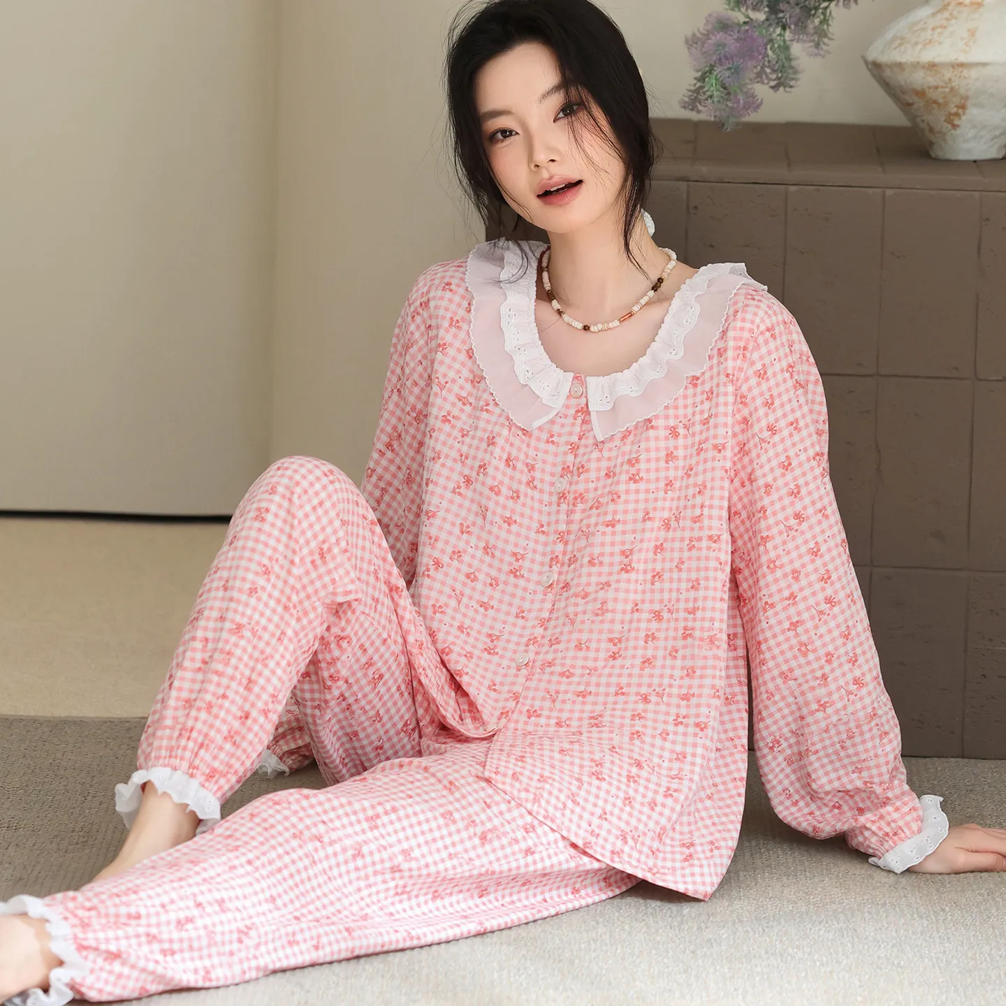 Women's Homewear in Soft Cotton Double-Layer Gauze, Gentle on Skin, Suitable for Outdoor Wear · Wholesale · OEM · Worldwide Shipping - View 3