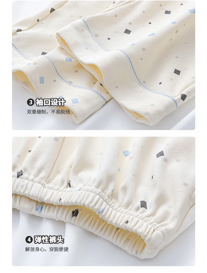 New Children's Pajamas Pure Cotton Cartoon Girls Long Sleeve Long Pants Cute Lapel Cardigan Outer Wear Loungewear Set · Wholesale · OEM · Worldwide Shipping - Detail 7