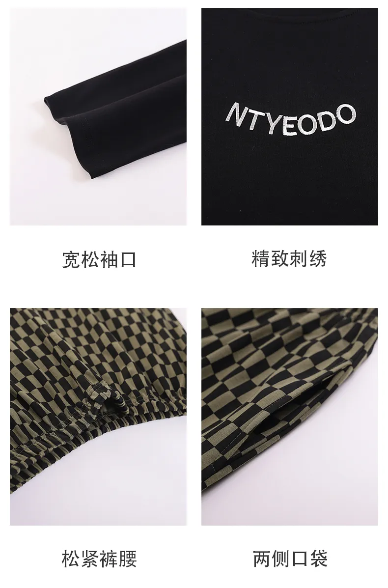 New Autumn Winter Men's Pajamas Double-Sided Pure Cotton High Quality Minimalist Pajamas Men's Wearable Outside Loungewear Set · Wholesale · OEM · Worldwide Shipping - Detail 12