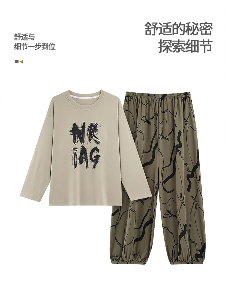 New Women's Pajamas Pure Cotton with Built-in Bra, Xiaohongshu/Ins Korean Style Harem Pants Cartoon Homewear Set · Wholesale · OEM · Worldwide Shipping - Detail 8