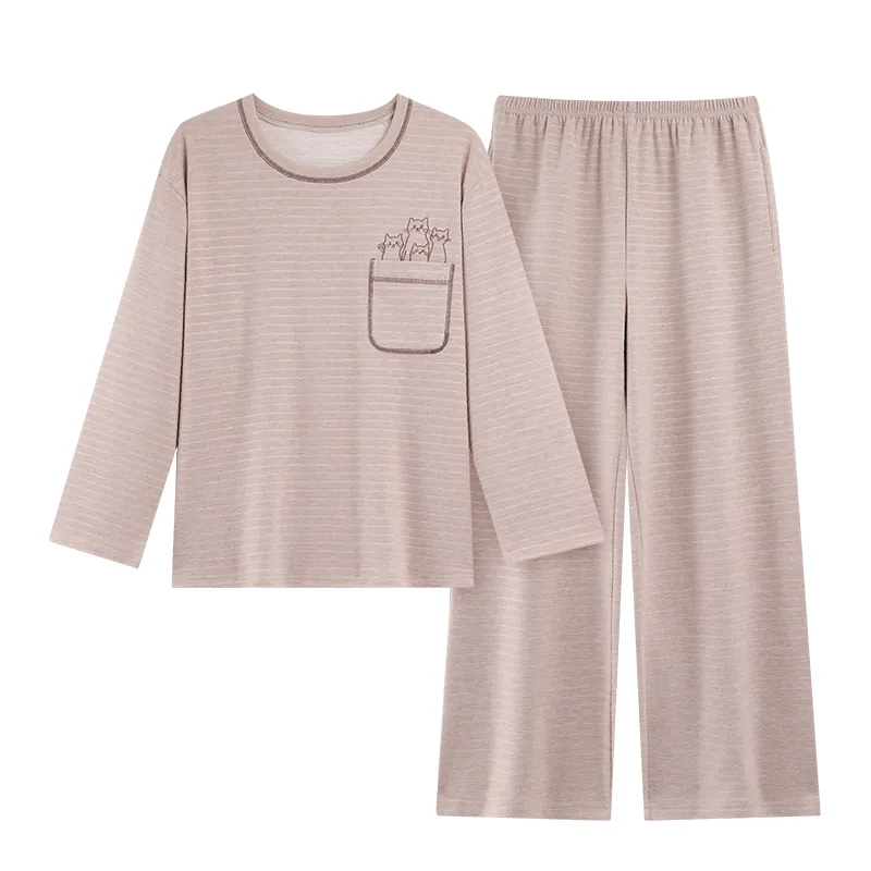 Women's Pajamas Autumn Winter German Velvet Cashmere Double-Sided AB Embossed Velvet Cute Cartoon Warm Wearable Outside Homewear Pajama Set for Women · Wholesale · OEM · Worldwide Shipping - View 4