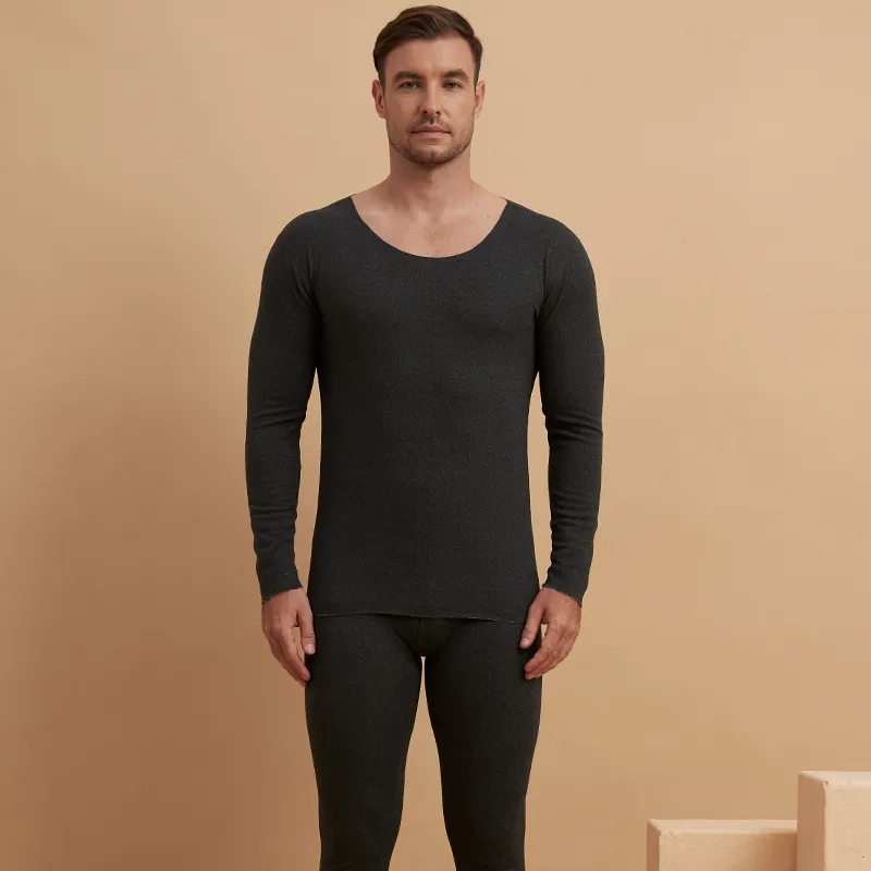 Men's Pajamas Winter Warm Double Long Piping German Velvet Thermal Heat Storage Underwear Pajamas Solid Color Loungewear Base Layer Set · Wholesale · OEM · Worldwide Shipping