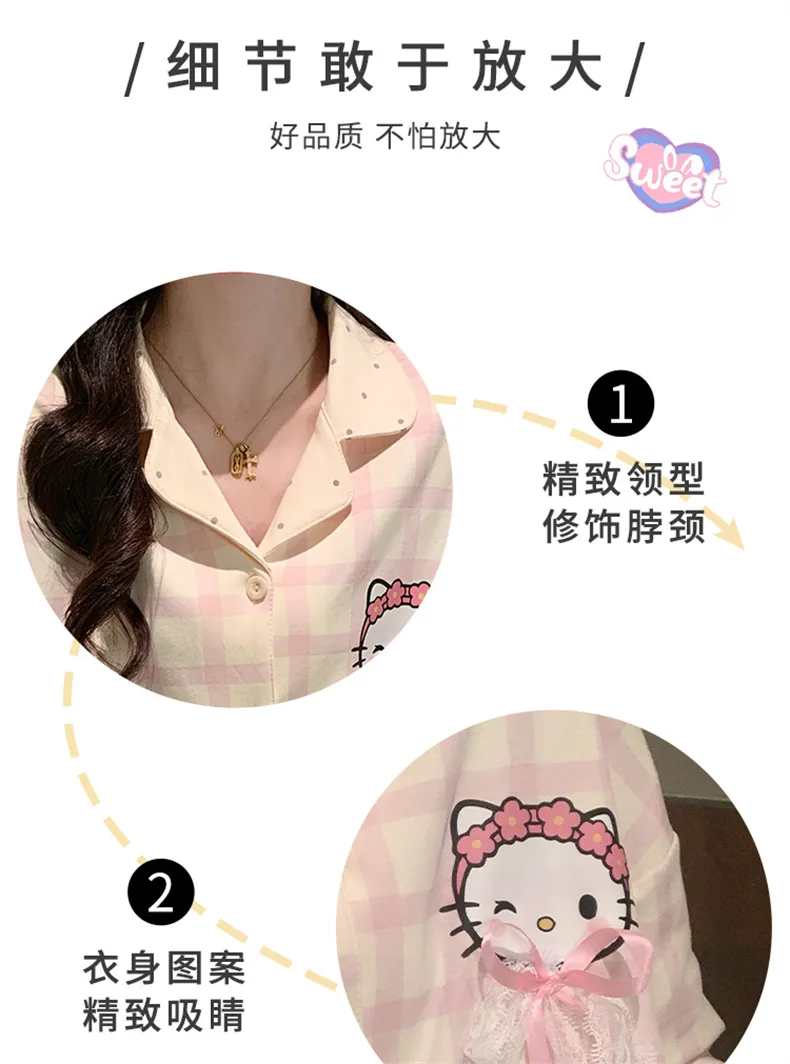 秋冬 ダブルロングストレッチ コットン風 カーディガン ラペル かわいい カートゥーン 少女 韓国ins風 パジャマ 女性 ルームウェア · 卸売 · OEM · 世界へ発送 - Detail 4