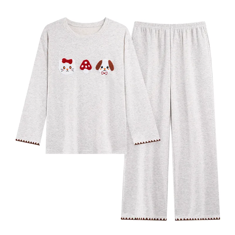 Cashmere Silk Pajamas Women Winter New Thickened Warm Long Sleeve Cartoon Girl Outer Wear Homewear Set · Wholesale · OEM · Worldwide Shipping - View 4