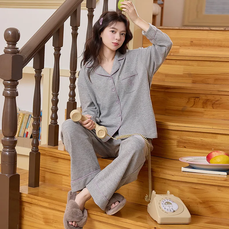 Cashmere Silk Pajamas Women Winter New Thickened Warm Long Sleeve Cardigan Cartoon Outer Wear Girl Homewear Set · Wholesale · OEM · Worldwide Shipping - View 1