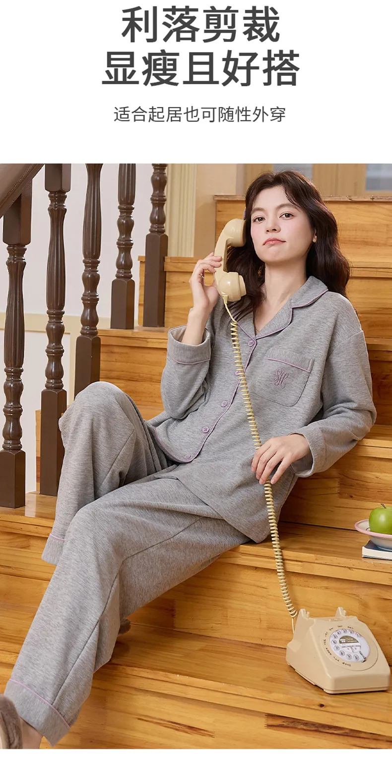 Cashmere Silk Pajamas Women Winter New Thickened Warm Long Sleeve Cardigan Cartoon Outer Wear Girl Homewear Set · Wholesale · OEM · Worldwide Shipping - Detail 13