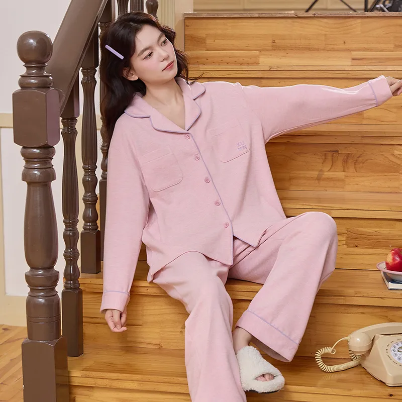 Cashmere Silk Pajamas Women Winter New Thickened Warm Long Sleeve Cardigan Cartoon Outer Wear Girl Homewear Set · Wholesale · OEM · Worldwide Shipping - Detail 3