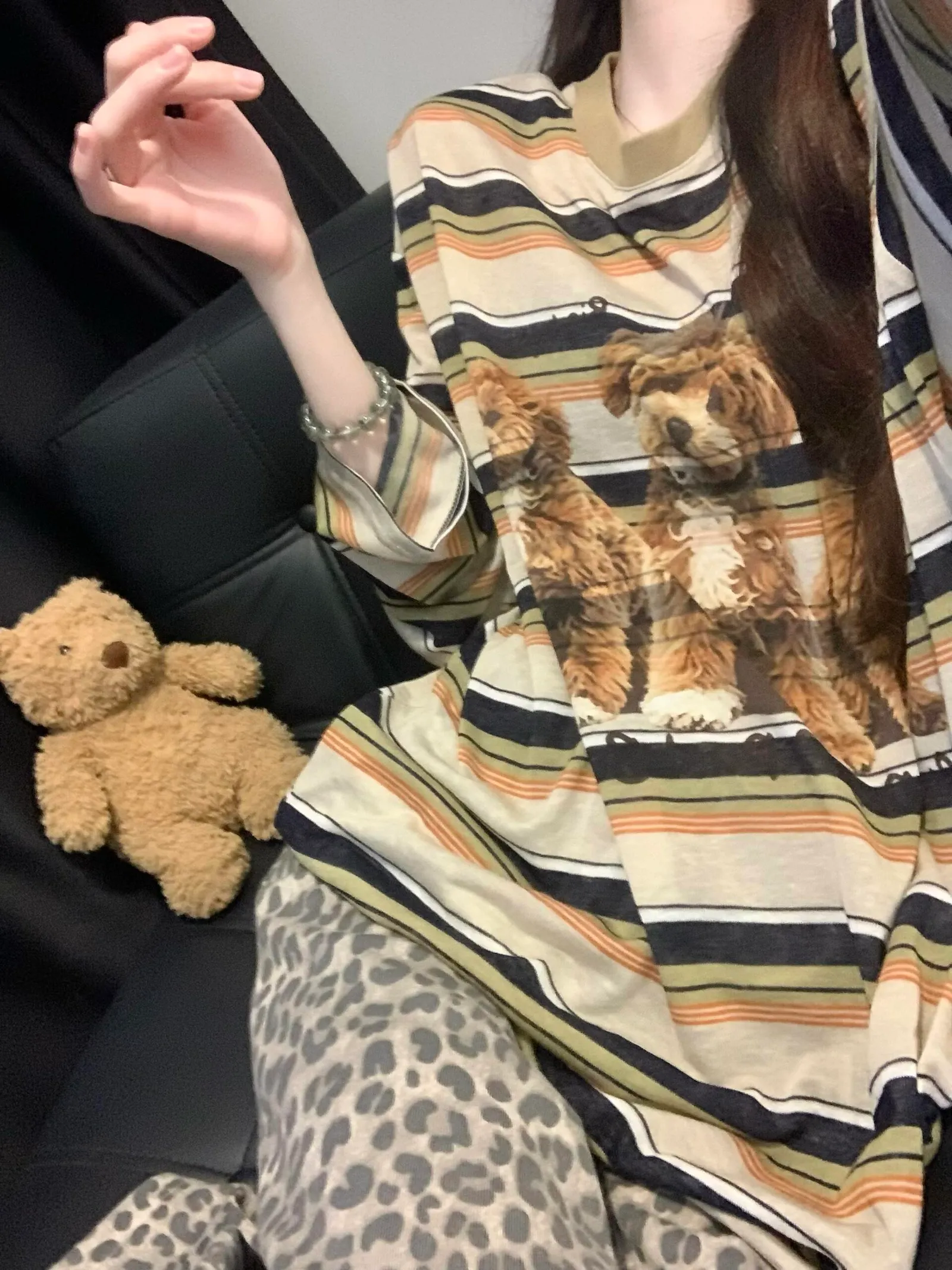 2026 New Autumn German Velvet Cartoon Long Sleeve Summer Pajama Sweet Design Wearable Plaid Loose Set · Wholesale · OEM · Worldwide Shipping - Detail 1