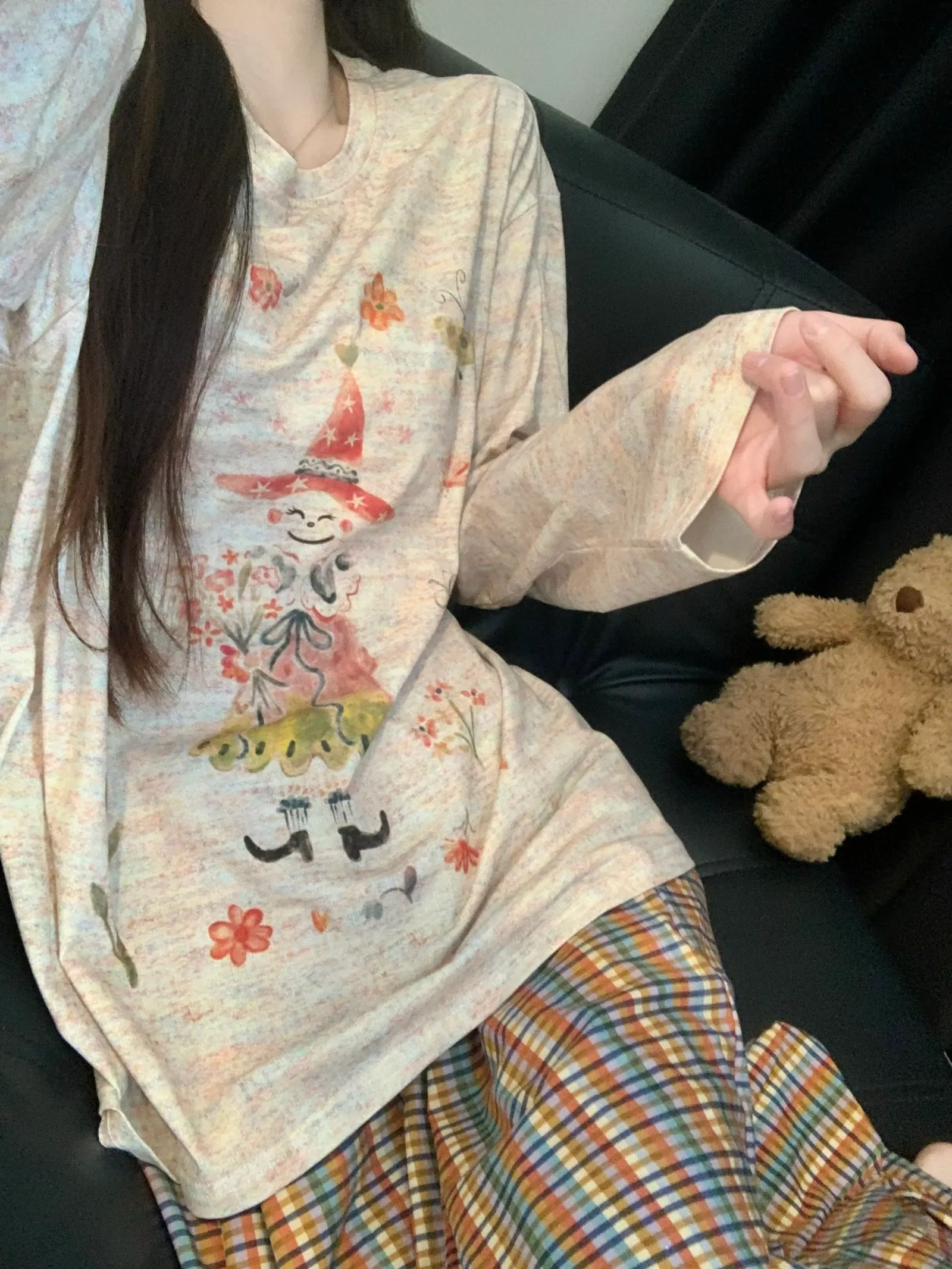 2026 New Autumn German Velvet Cartoon Long Sleeve Summer Pajama Sweet Design Wearable Plaid Loose Set · Wholesale · OEM · Worldwide Shipping