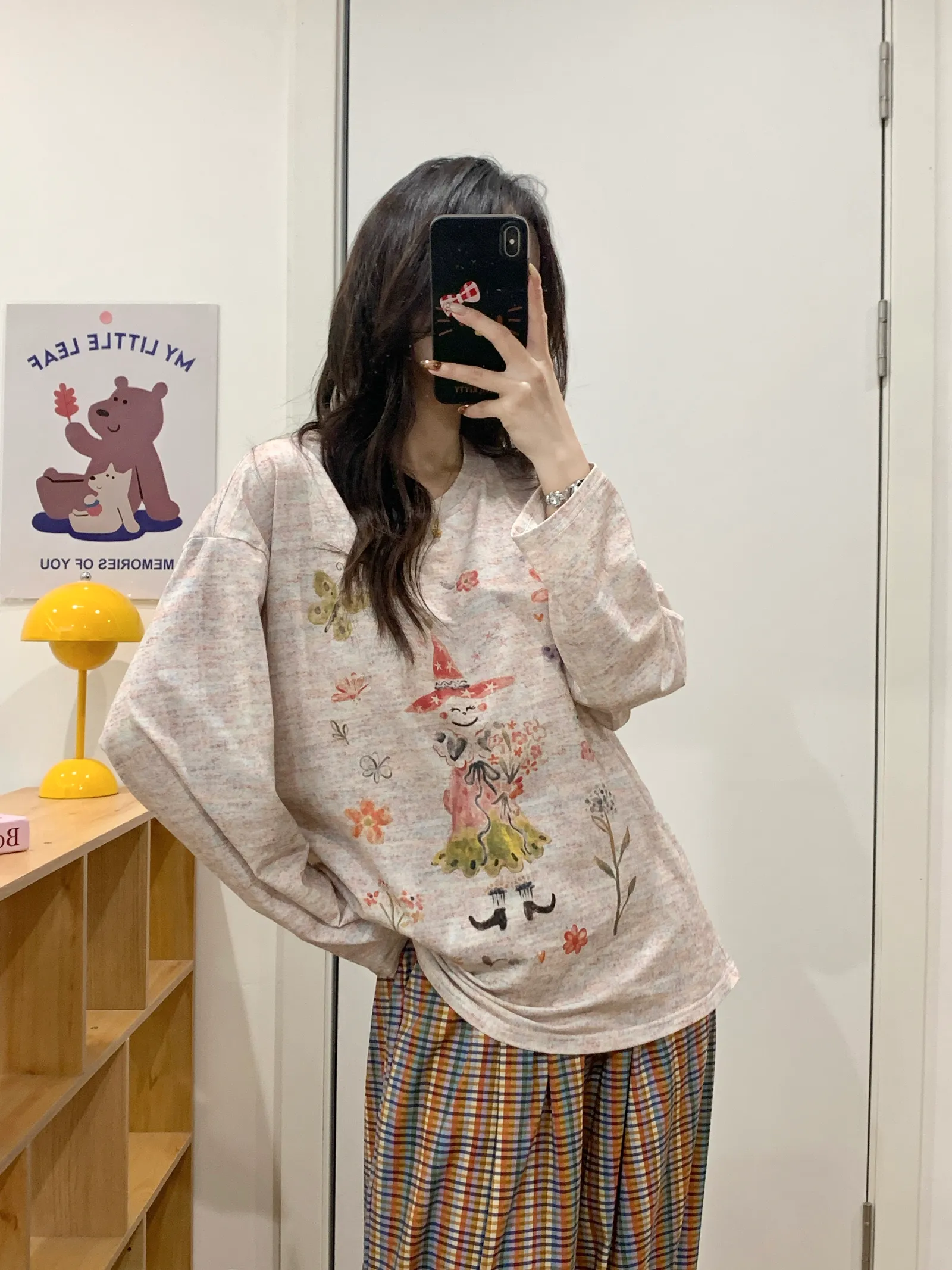 2026 New Autumn German Velvet Cartoon Long Sleeve Summer Pajama Sweet Design Wearable Plaid Loose Set · Wholesale · OEM · Worldwide Shipping - Detail 12