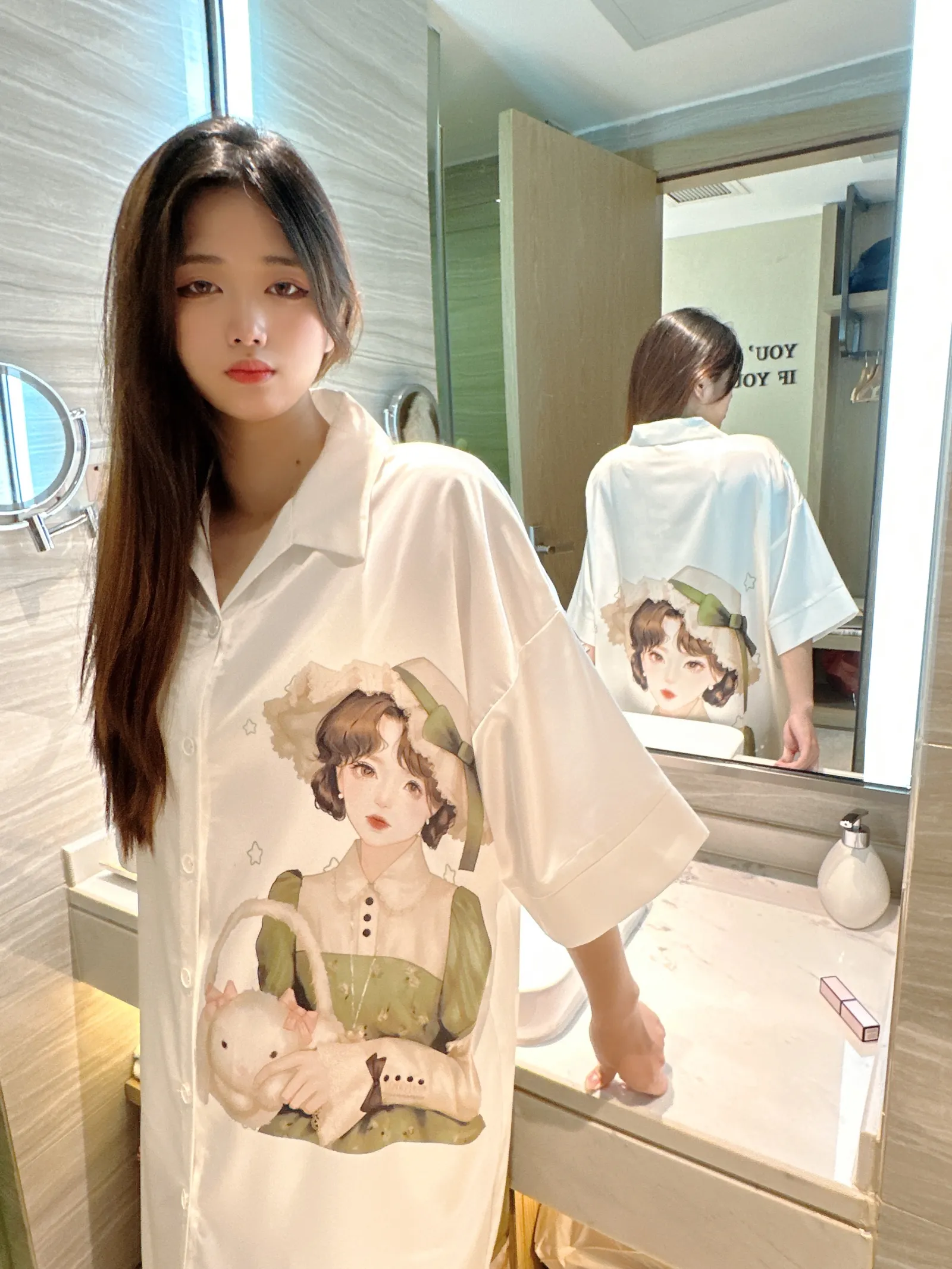 Europe & US Cross-Border Women's Second-Skin Ice Silk Nightgown, Light Luxury Midi Lounge Dress · Wholesale · OEM · Worldwide Shipping - Detail 2