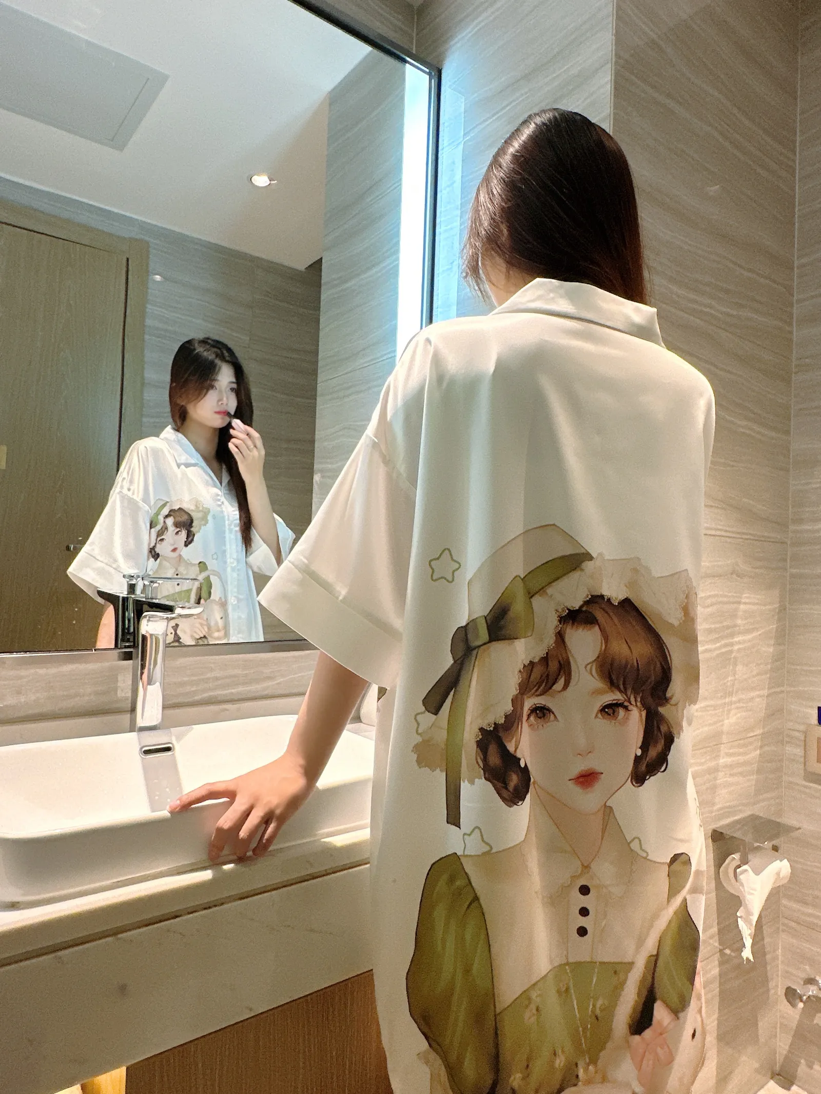 Europe & US Cross-Border Women's Second-Skin Ice Silk Nightgown, Light Luxury Midi Lounge Dress · Wholesale · OEM · Worldwide Shipping - Detail 20