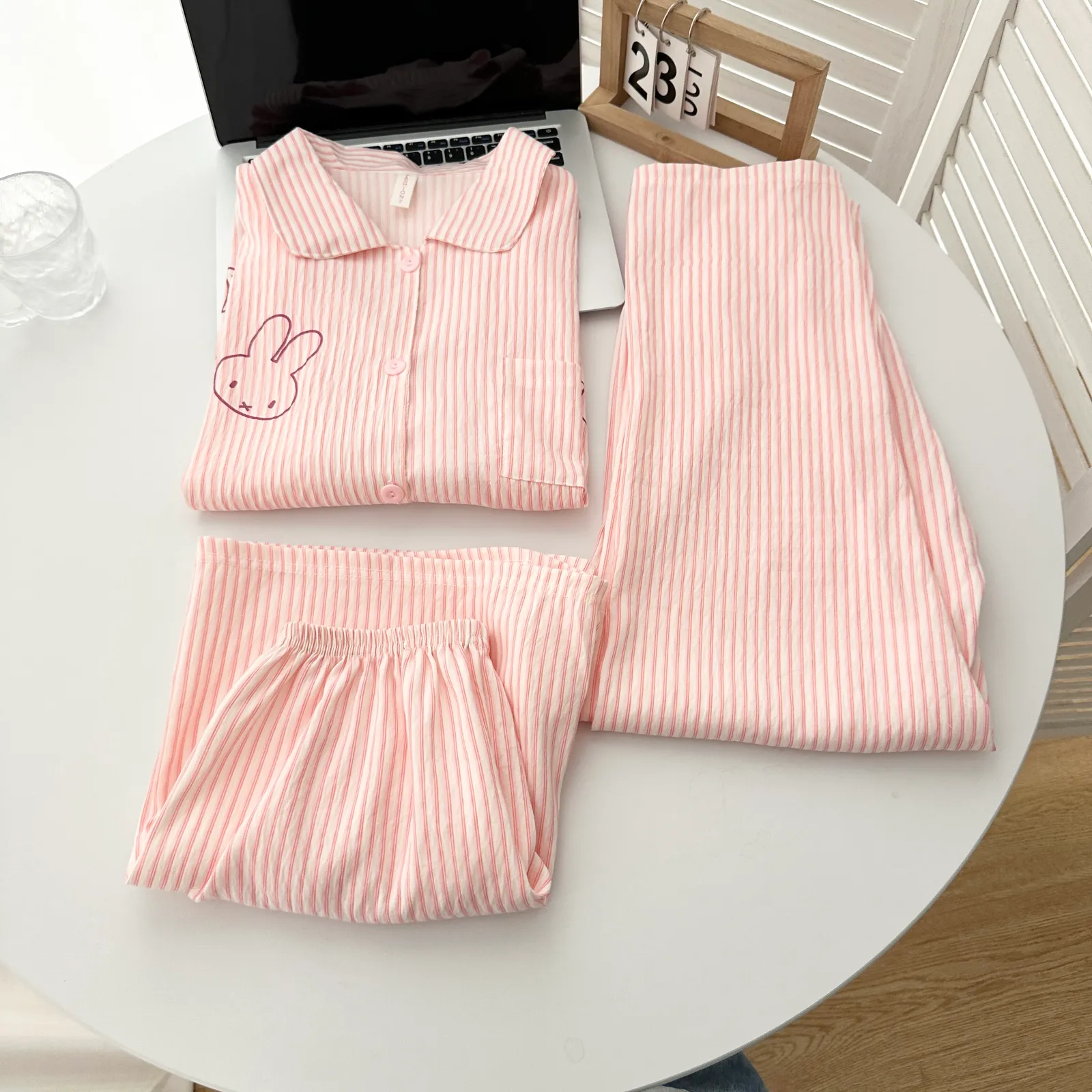 Cloud Cotton 3-Piece Set #Croissant Miffy Casual Pajama, Summer Short Sleeve Premium Loungewear Set · Wholesale · OEM · Worldwide Shipping