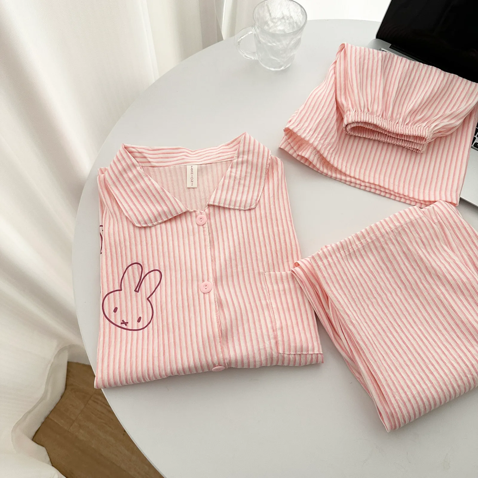 Cloud Cotton 3-Piece Set #Croissant Miffy Casual Pajama, Summer Short Sleeve Premium Loungewear Set · Wholesale · OEM · Worldwide Shipping - View 4
