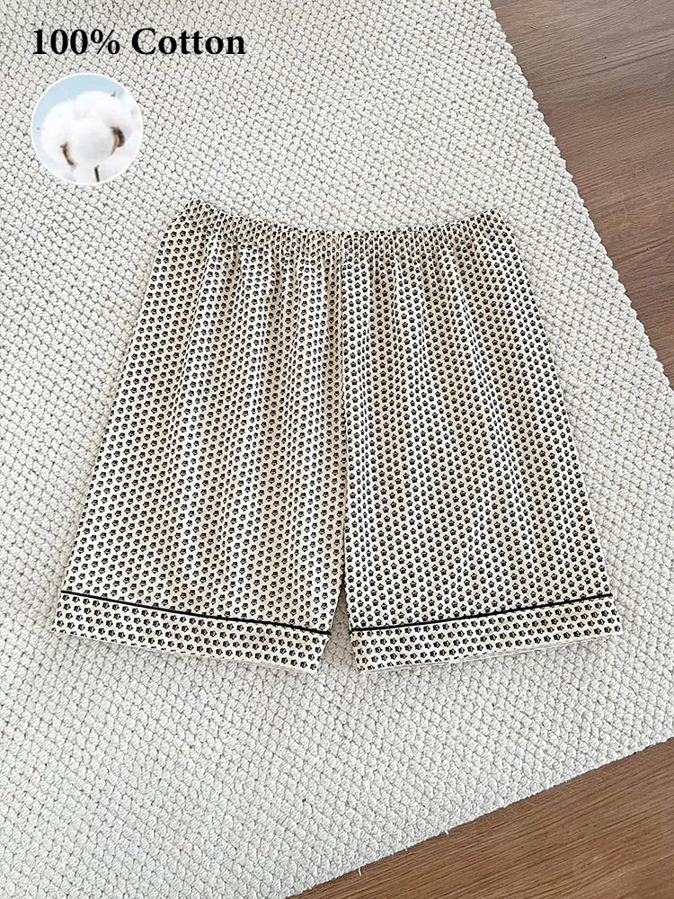 Cross-Border Europe & US Men's All-Over Print Pure Cotton Pajama Set, Short Sleeve and Shorts, Loose Breathable Wearable-Outside Summer Loungewear · Wholesale · OEM · Worldwide Shipping - Detail 12