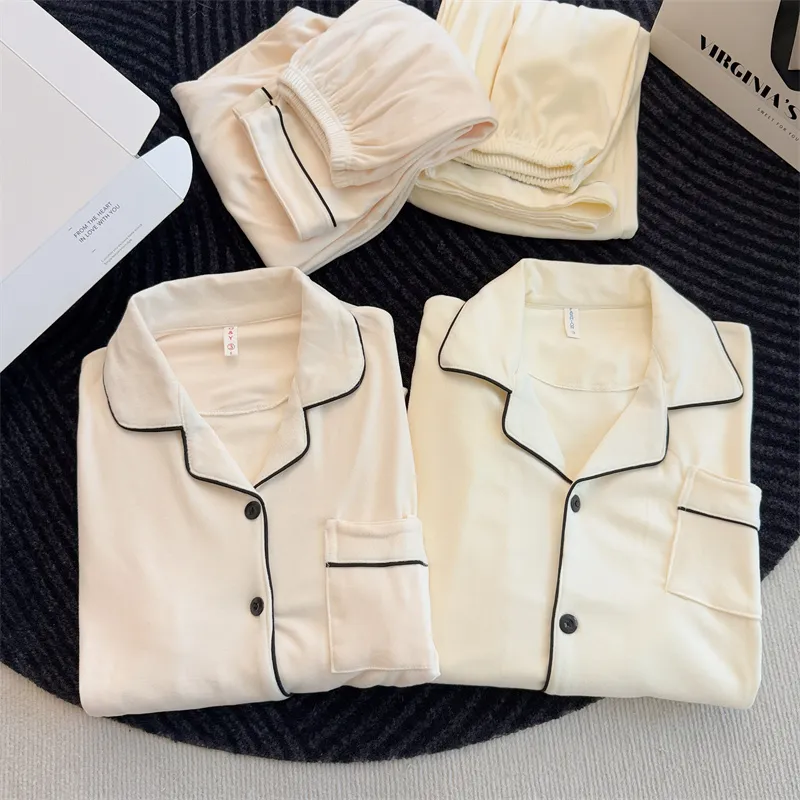 Ensemble de pyjama à manches longues, doublé et épaissi, pour l'automne et l'hiver, saison printemps-automne-hiver · Grossiste · OEM · Mondial - Detail 7