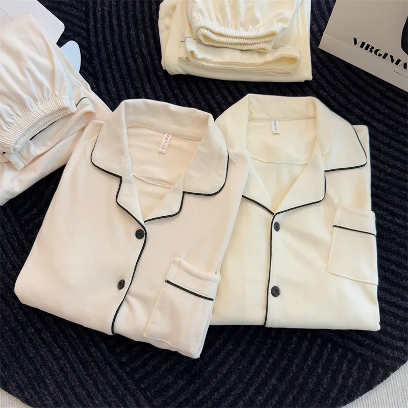 Ensemble de pyjama à manches longues, doublé et épaissi, pour l'automne et l'hiver, saison printemps-automne-hiver · Grossiste · OEM · Mondial