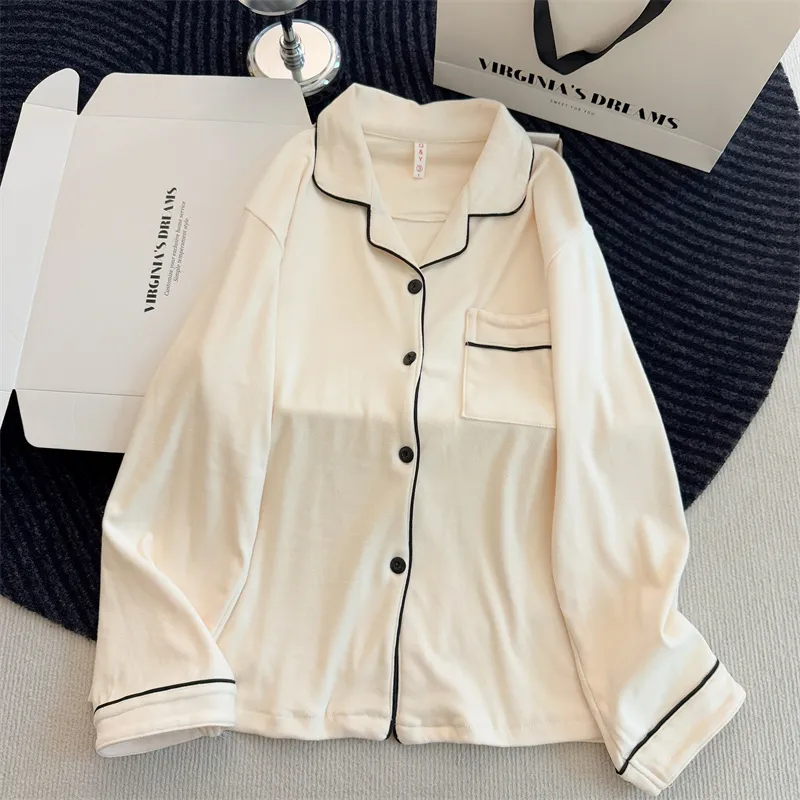 Ensemble de pyjama à manches longues, doublé et épaissi, pour l'automne et l'hiver, saison printemps-automne-hiver · Grossiste · OEM · Mondial - Detail 8