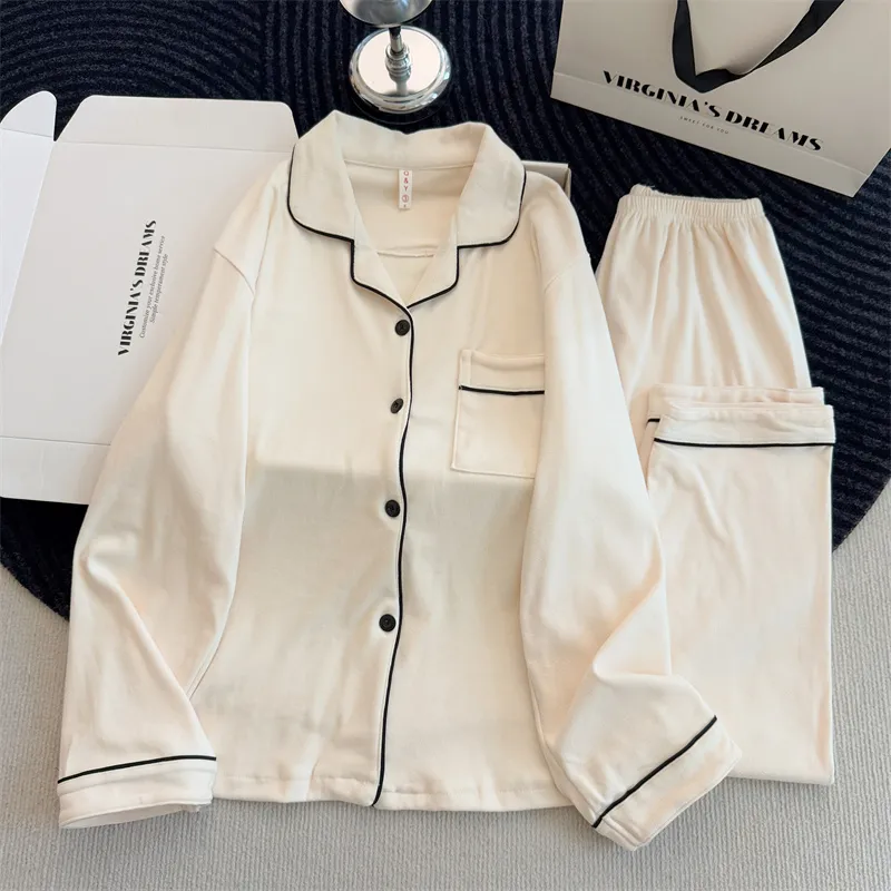 Ensemble de pyjama à manches longues, doublé et épaissi, pour l'automne et l'hiver, saison printemps-automne-hiver · Grossiste · OEM · Mondial - Detail 9