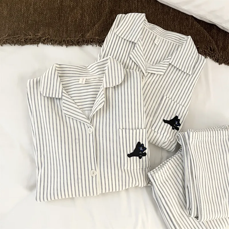Couple's German Velvet - Splits Cat Pajamas Spring and Autumn New Cute Wearable Outside Sweet Style Loungewear Set · Wholesale · OEM · Worldwide Shipping