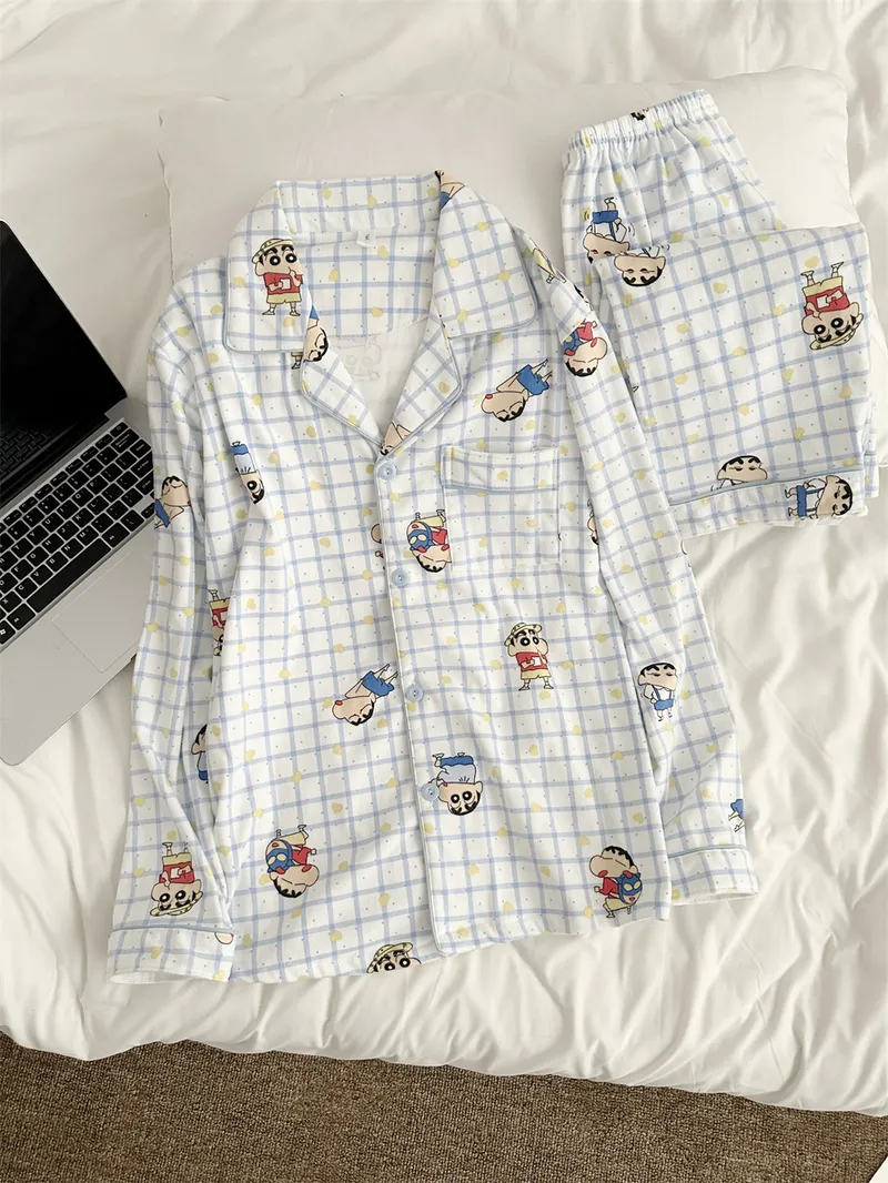 Pyjama homme en polaire Dralon - Crayon espiègle, nouvelle collection printemps-automne, ensemble de pyjama mignon et doux, portable à l'extérieur, style homewear · Grossiste · OEM · Mondial