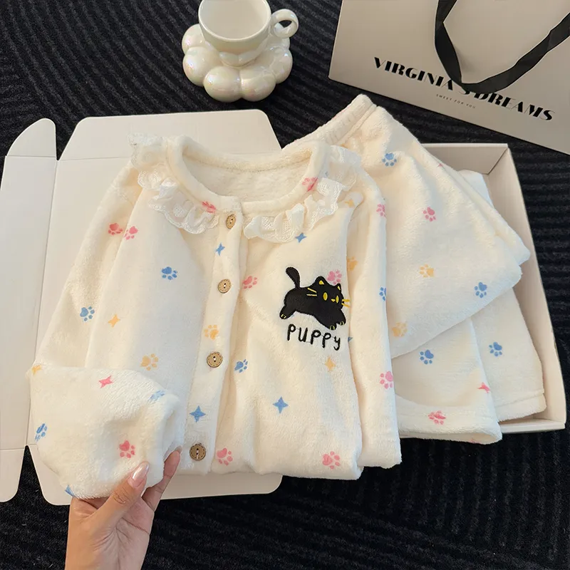 Ensemble en flanelle nouveau modèle 2026, pyjama portable pour filles d'âge intermédiaire et plus · Grossiste · OEM · Mondial - Detail 7