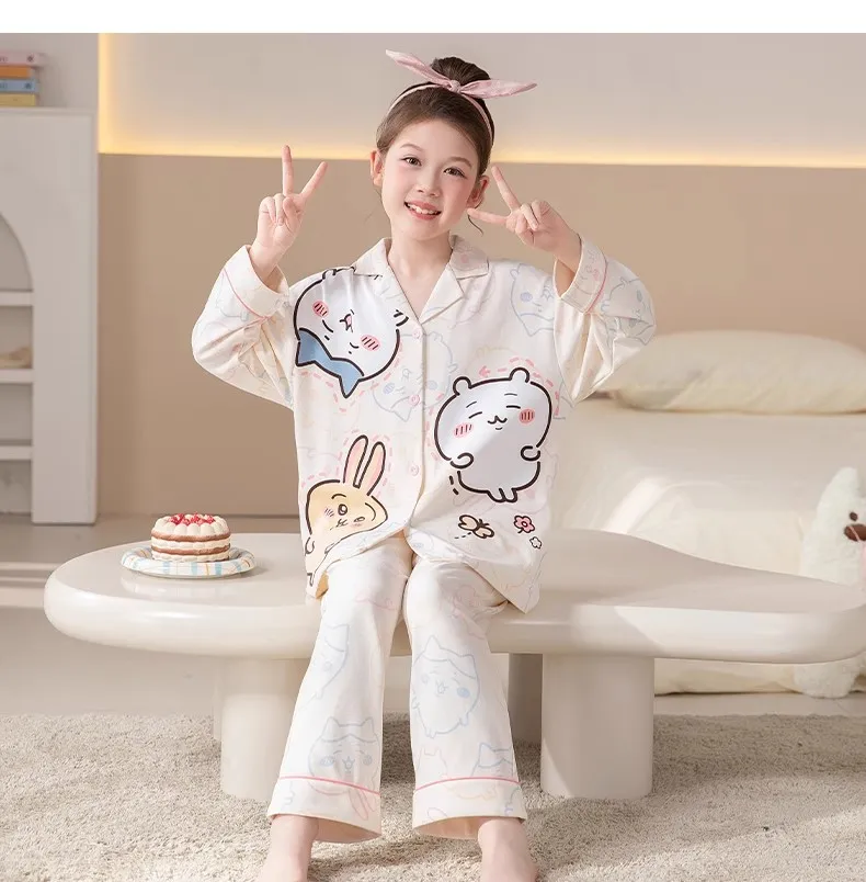 2026 New Autumn Cotton-Like Lapel Collar Older Kids' Wearable-Out Pajamas · Wholesale · OEM · Worldwide Shipping - Detail 5