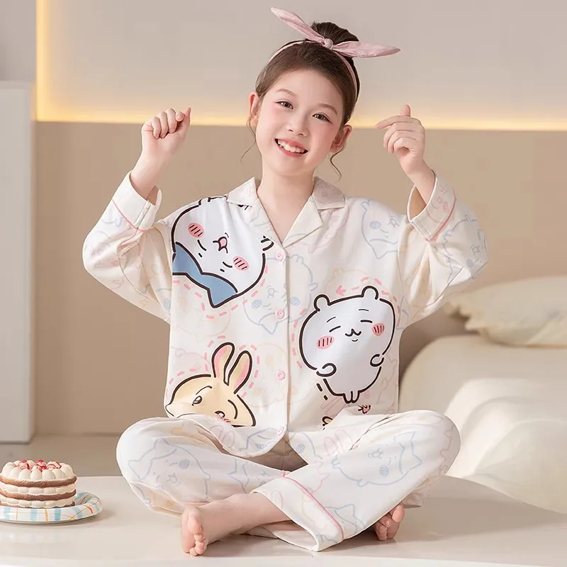 2026 New Autumn Cotton-Like Lapel Collar Older Kids' Wearable-Out Pajamas · Wholesale · OEM · Worldwide Shipping - View 2