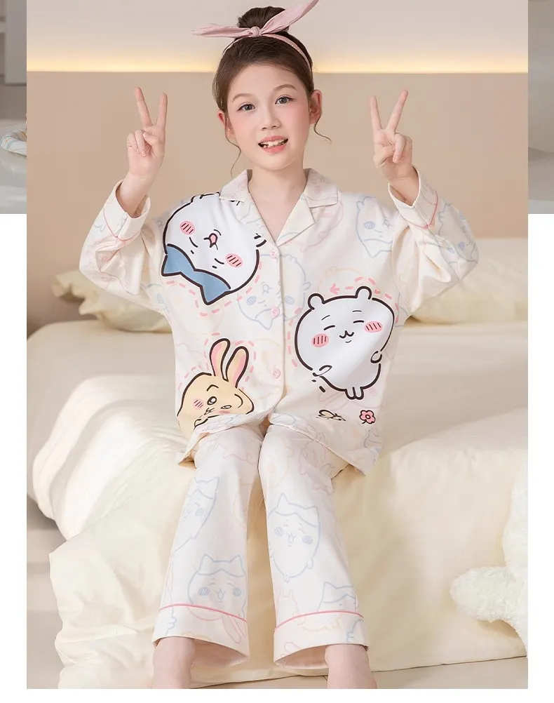 2026 New Autumn Cotton-Like Lapel Collar Older Kids' Wearable-Out Pajamas · Wholesale · OEM · Worldwide Shipping - Detail 3