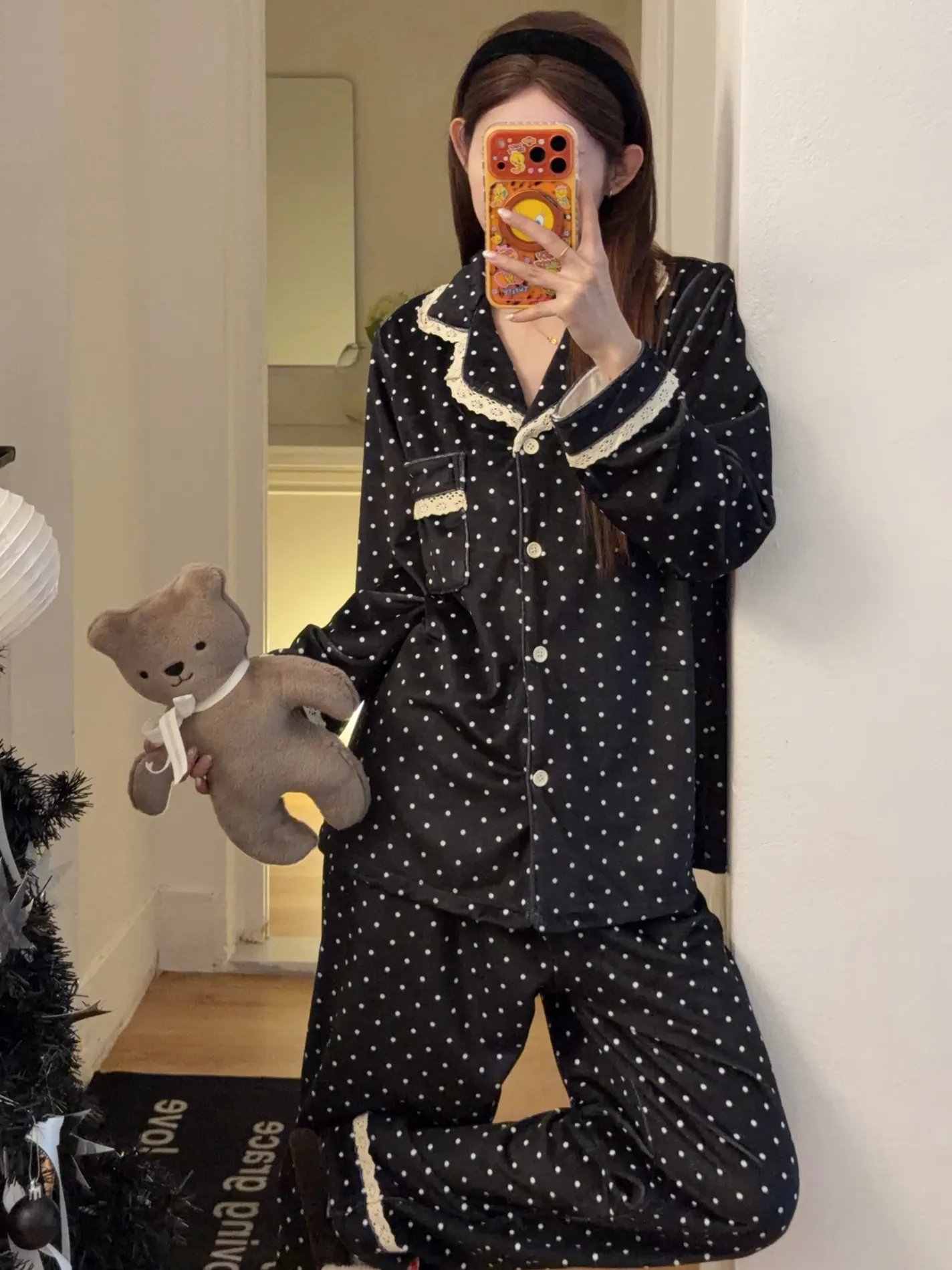 橙心 ペアルック 冬新作 シンプルカジュアル アイランドフリース パジャマ 保温 2点セット ルームウェア · 卸売 · OEM · 世界へ発送 - Detail 18