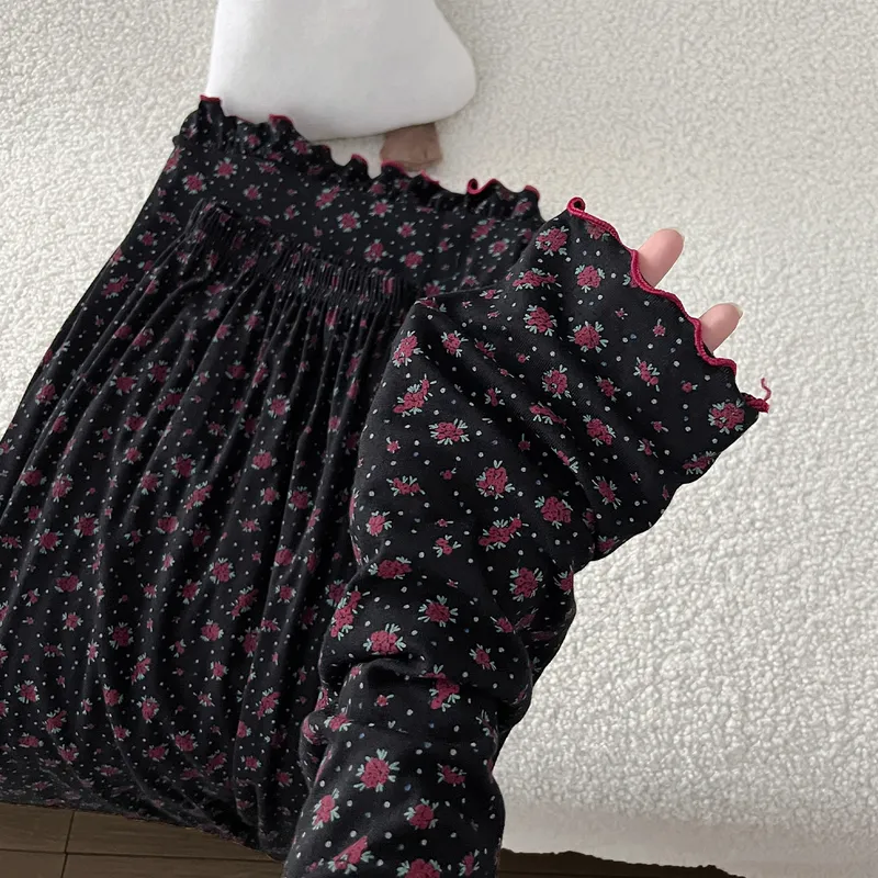 Autumn New Modal Floral Print Women's Two-Piece Long Loungewear Set · Wholesale · OEM · Worldwide Shipping - View 3