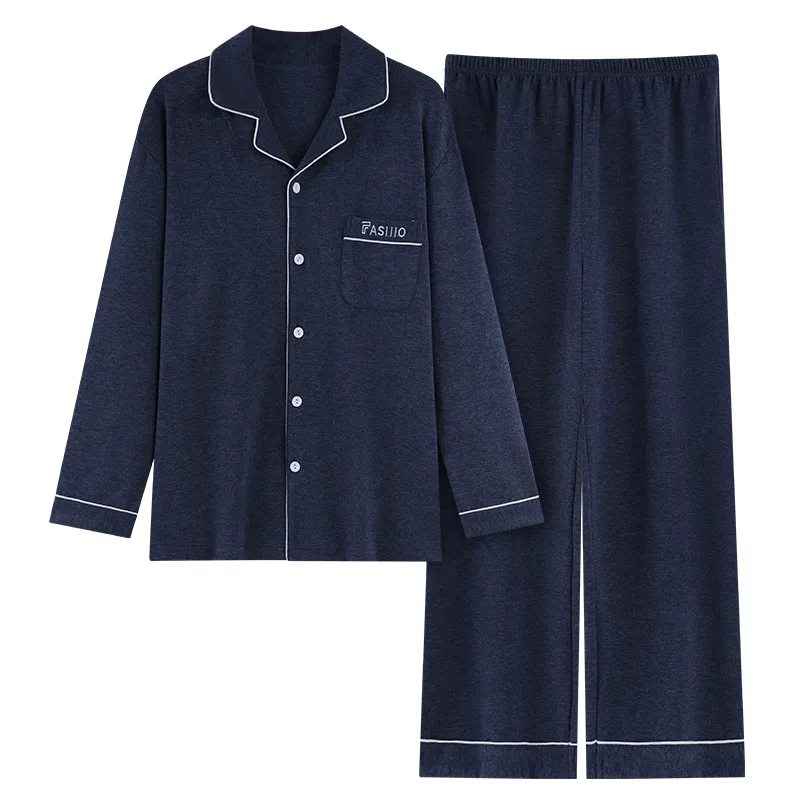 Winter Long Sleeve Cardigan Thin Fleece Spring Autumn Warm Pajamas Thin Men's Set Homewear Youth Autumn German Velvet · Wholesale · OEM · Worldwide Shipping - View 4