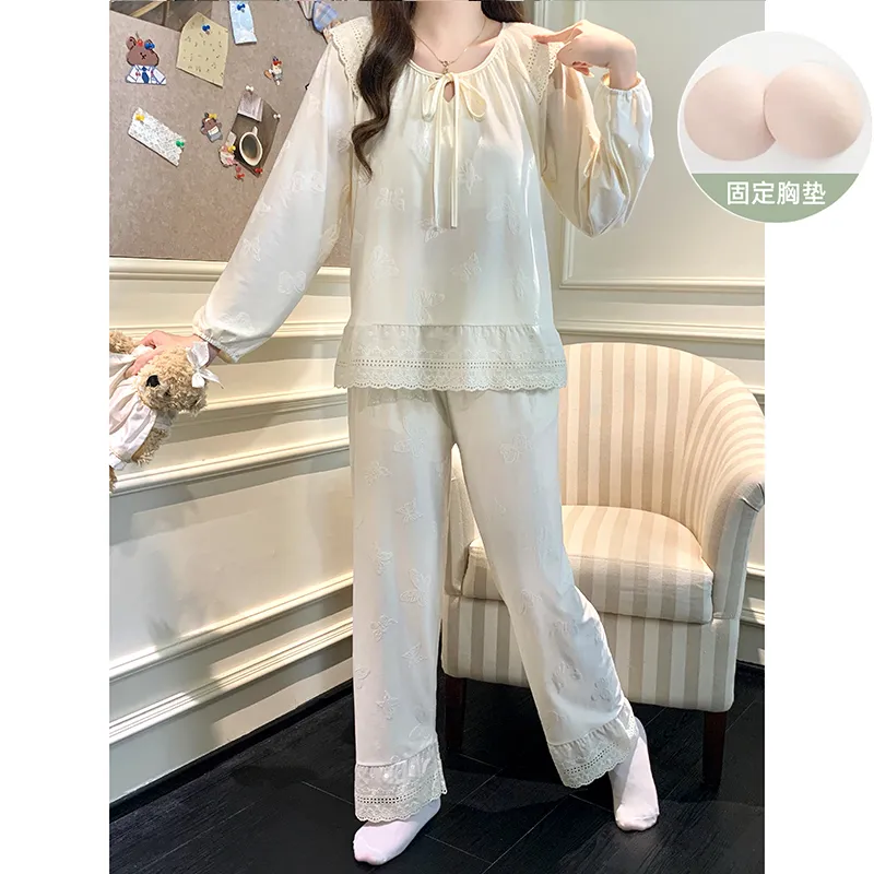 HG-2026 Musim Gugur Baru 6535 Katun Emboss Round Neck dengan Bantalan Bra Sederhana Murni Gadis · Grosir · OEM · Pengiriman Global - View 2