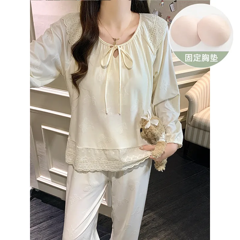 HG-2026 Musim Gugur Baru 6535 Katun Emboss Round Neck dengan Bantalan Bra Sederhana Murni Gadis · Grosir · OEM · Pengiriman Global - View 1