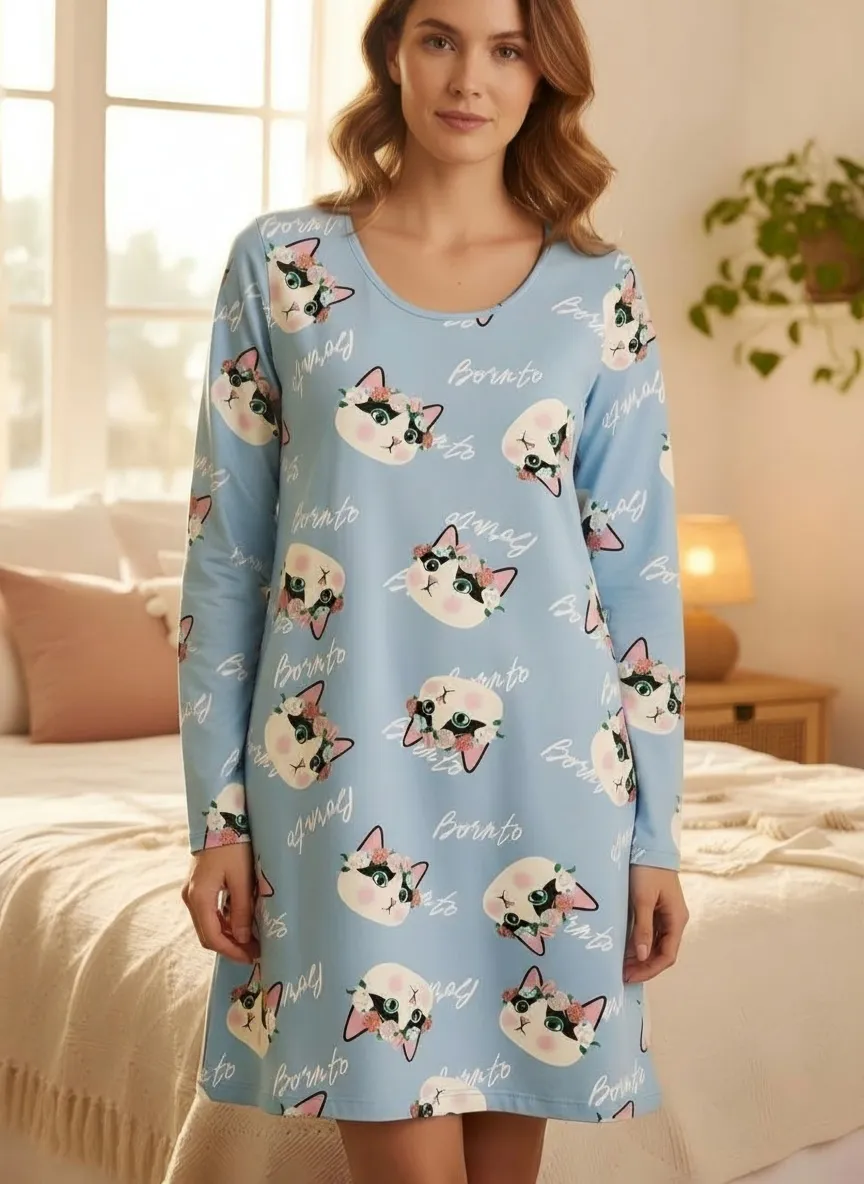 Wholesale for Europe & US Casual Printed Nightgown · Wholesale · OEM · Worldwide Shipping