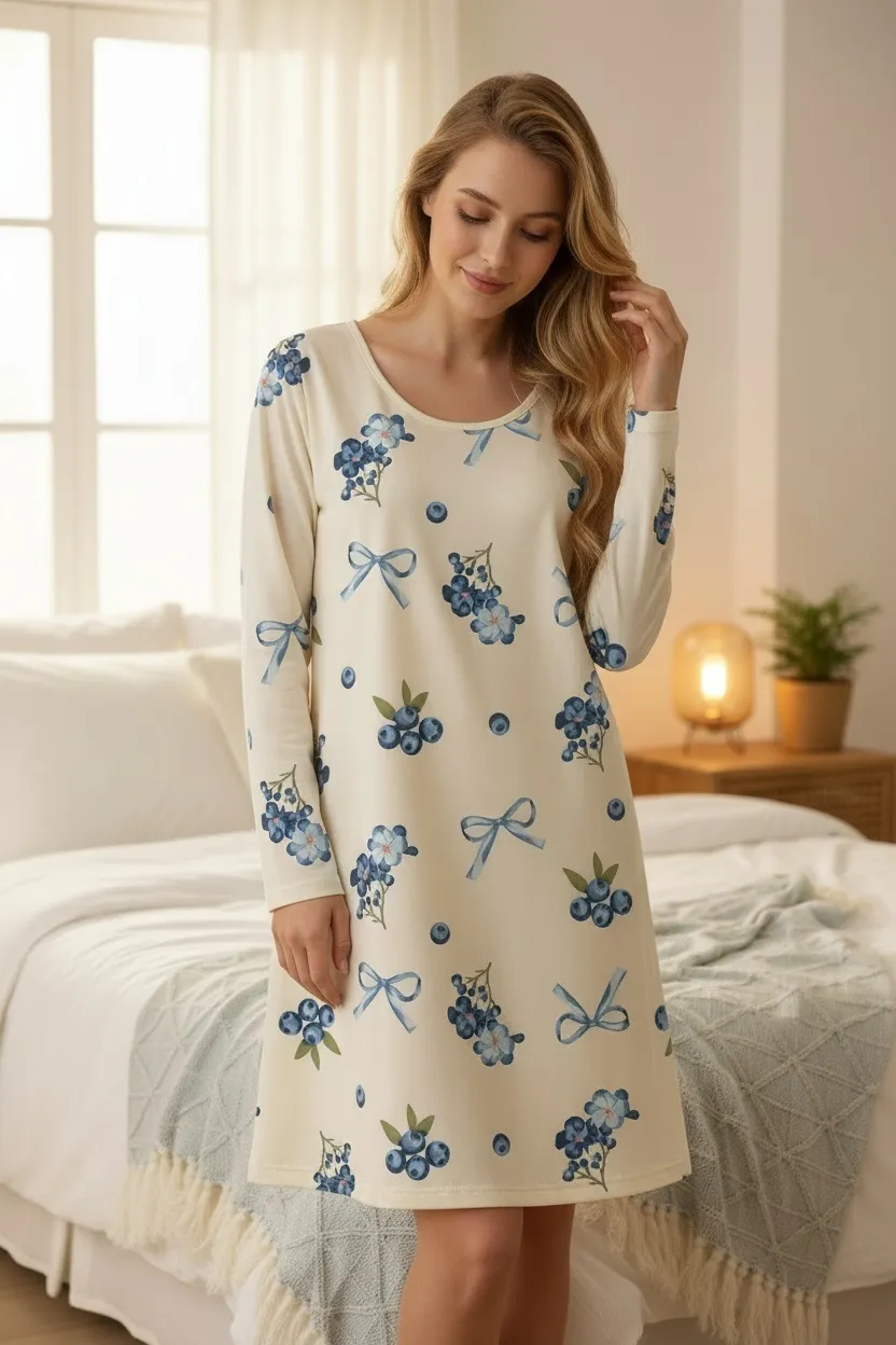 Wholesale for Europe & US Casual Printed Nightgown · Wholesale · OEM · Worldwide Shipping