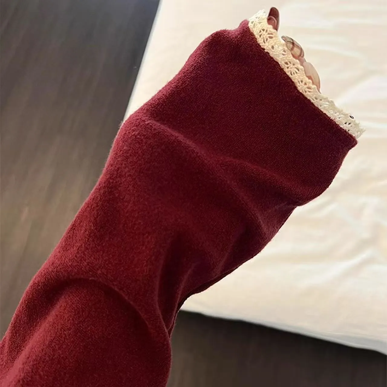 소스 공장 추동 시즌 파자마 여성 카디건 레이스 자수 보온 긴팔 홈웨어 · 도매 · OEM · 전 세계 배송 - Detail 12